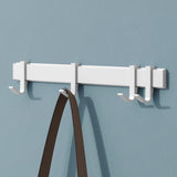 glasvilla Appendiabiti da Parete con Ganci Scorrevoli, Attaccapanni da Muro in Alluminio Appendiabiti per Cameretta, Ingresso, Cucina, Stalo-12