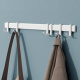 glasvilla Appendiabiti da Parete con Ganci Scorrevoli, Attaccapanni da Muro in Alluminio Appendiabiti per Cameretta, Ingresso, Cucina, Stalo-12