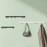 glasvilla Appendiabiti da Parete con Ganci Scorrevoli, Attaccapanni da Muro in Alluminio Appendiabiti per Cameretta, Ingresso, Cucina, Stalo-12