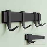 glasvilla Appendiabiti da Parete con Ganci Scorrevoli, Attaccapanni da Muro in Alluminio Appendiabiti per Cameretta, Ingresso, Cucina, Stalo-12