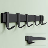 glasvilla Appendiabiti da Parete con Ganci Scorrevoli, Attaccapanni da Muro in Alluminio Appendiabiti per Cameretta, Ingresso, Cucina, Stalo-12