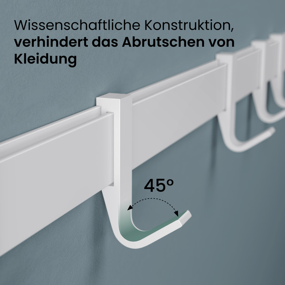 glasvilla Appendiabiti da Parete con Ganci Scorrevoli, Attaccapanni da Muro in Alluminio Appendiabiti per Cameretta, Ingresso, Cucina, Stalo-12