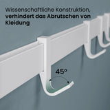 glasvilla Appendiabiti da Parete con Ganci Scorrevoli, Attaccapanni da Muro in Alluminio Appendiabiti per Cameretta, Ingresso, Cucina, Stalo-12