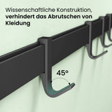 glasvilla Appendiabiti da Parete con Ganci Scorrevoli, Attaccapanni da Muro in Alluminio Appendiabiti per Cameretta, Ingresso, Cucina, Stalo-12