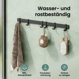 glasvilla Appendiabiti da Parete con Ganci Scorrevoli, Attaccapanni da Muro in Alluminio Appendiabiti per Cameretta, Ingresso, Cucina, Stalo-12