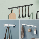 glasvilla Appendiabiti da Parete con Ganci Scorrevoli, Attaccapanni da Muro in Alluminio Appendiabiti per Cameretta, Ingresso, Cucina, Stalo-12