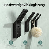 glasvilla Kleiderhaken Garderobenhaken 4 Stück, Wandhaken zum Bohren oder Kleben für Schlafzimmer, Badezimmer, Kleiderschrank, Wohnzimmer Stalo-13