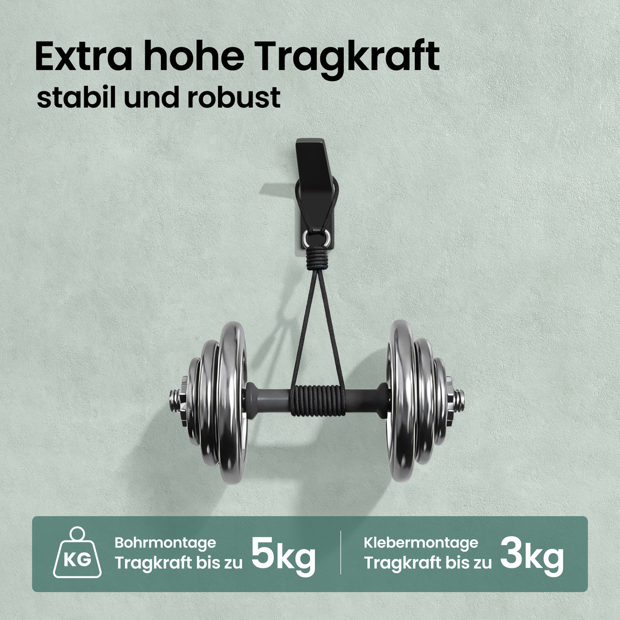 glasvilla Kleiderhaken Garderobenhaken 4 Stück, Wandhaken zum Bohren oder Kleben für Schlafzimmer, Badezimmer, Kleiderschrank, Wohnzimmer Stalo-13