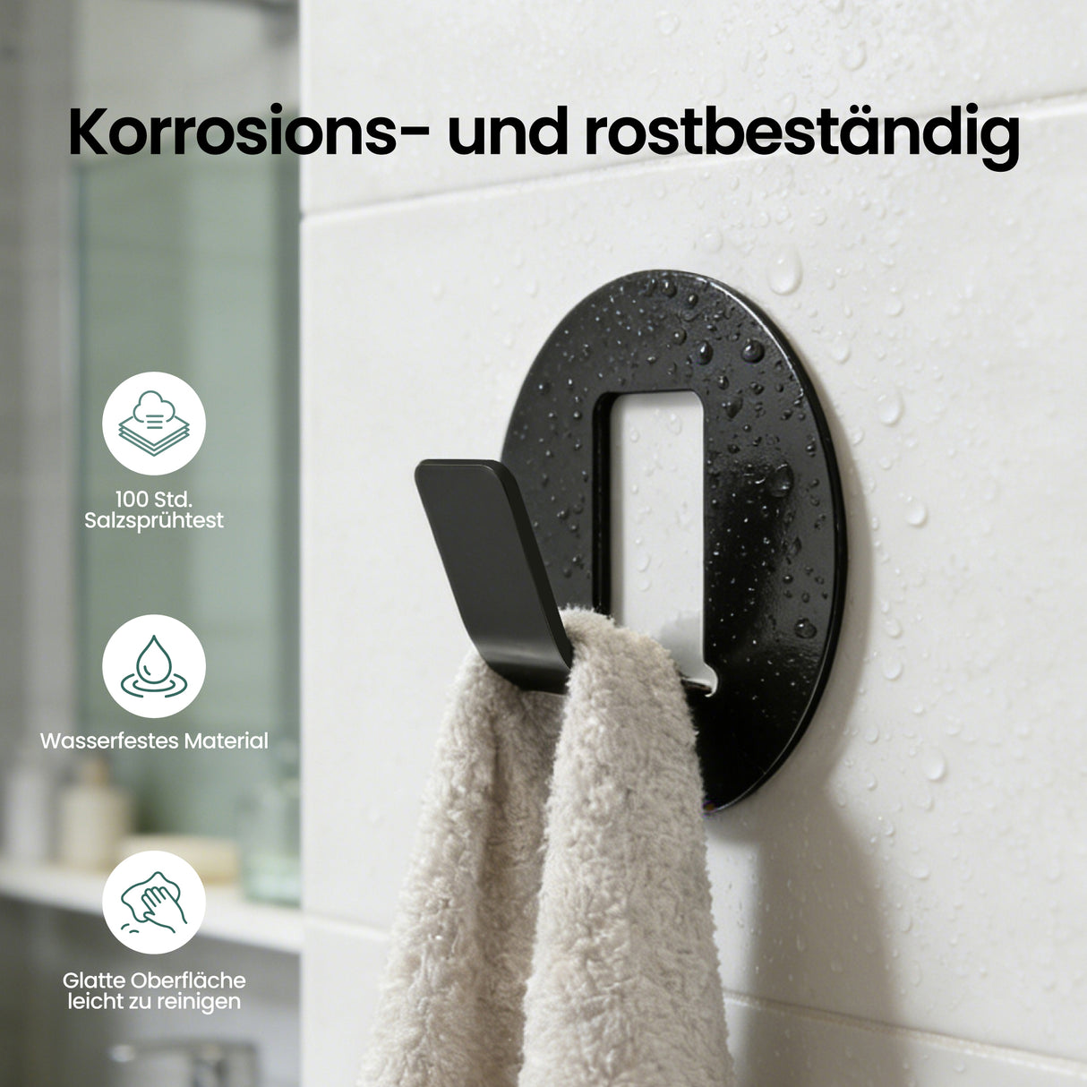 glasvilla  Kleiderhaken 4 Stück Wandgarderobe Wandhaken aus Aluminiumlegierung Garderobenleiste Garderobenhaken  Stalo-16