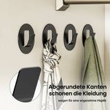 glasvilla  Kleiderhaken 4 Stück Wandgarderobe Wandhaken aus Aluminiumlegierung Garderobenleiste Garderobenhaken  Stalo-16