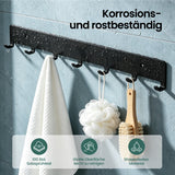 glasvilla Kleiderhaken Garderobenhaken zum Bohren oder Kleben, Wandhaken mit 7 Haken, Garderobenleiste Wandgarderobe  Stalo-17