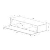 glasvilla Fernsehtisch Fernsehschrank TV Schrank Verdeckter Griff mit Soft-Close Lowboard Hängeschrank für Wohnzimmer Fernsehschrank02