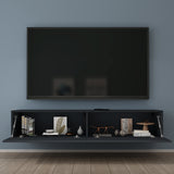 glasvilla Fernsehtisch Fernsehschrank TV Schrank Verdeckter Griff mit Soft-Close Lowboard Hängeschrank für Wohnzimmer Fernsehschrank02