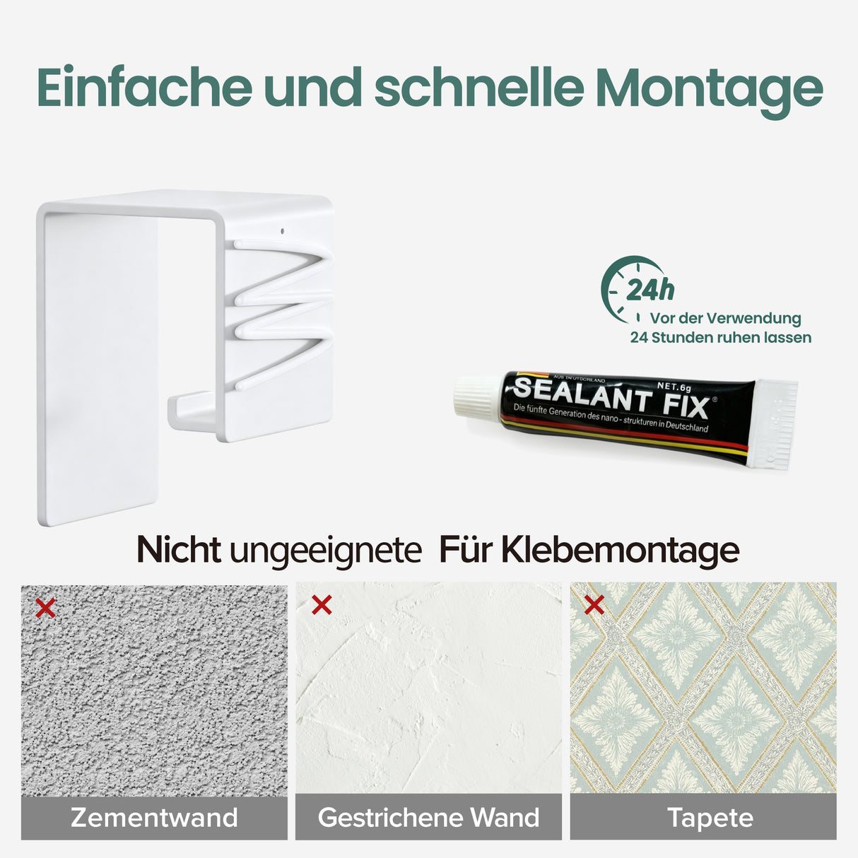 glasvilla Handtuchhaken ohne Bohren, Kleiderhaken Handtuchhalter selbstklebend , Badetuchhalter Wandhaken für Bad und Küche,  Tavrin-01