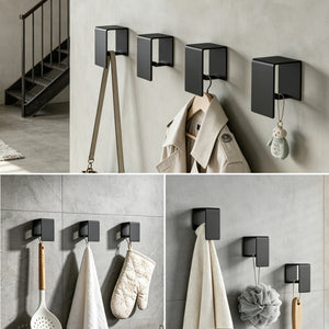 glasvilla Gancio Adesivo Bagno in Acciaio al Carbonio Appendi Porta Asciugamani Impermeabili per Bagno Cucina e Soggiorno, Tavrin-01