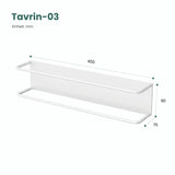 Glasvilla Porta Asciugamani da Parete Adesivo, Portasciugamani in Metallo Impermeabile, Installazione Orizzontale o Verticale, Porta Salviette per Bagno, Cucina, Tavrin-03