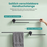 glasvilla Handtuchhalter ohne Bohren, 360° schwenkbar,  Wand-Handtuchhalter aus Aluminium, 60,7 cm, selbstklebend oder zum Bohren, verstellbar, für Hand- & Badetücher, Tavrin-08
