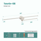 glasvilla Handtuchhalter ohne Bohren, 360° schwenkbar,  Wand-Handtuchhalter aus Aluminium, 60,7 cm, selbstklebend oder zum Bohren, verstellbar, für Hand- & Badetücher, Tavrin-08