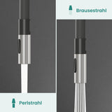 glasvilla Küchenarmatur Spültischarmatur aus Edelstahl, Küchenwasserhahn mit Einhebelmischer und magnetischer Geschirrbrause, 360° Schwenkbar Turnix-01