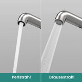 glasvilla Wasserhahn Küche Küchenarmatur mit Brause Ausziehbar, Küchenwasserhahn 360°Schwenkbar, Mischbatterie Spültischarmatur aus Edelstahl Turnix-04