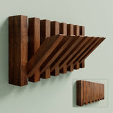 Glasvilla Design – Perchero de pared de madera con 7 ganchos magnéticos abatibles Twigro-01