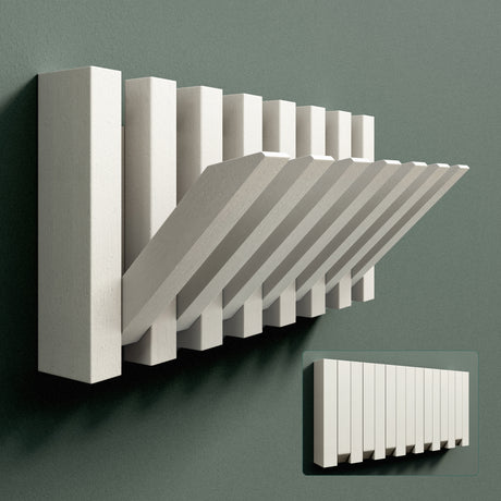 Glasvilla Design – Perchero de pared de madera con 7 ganchos magnéticos abatibles Twigro-01