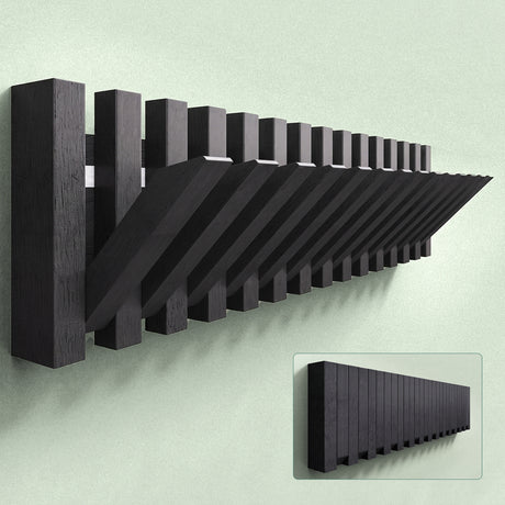 Glasvilla Design – Perchero de pared de madera con 7 ganchos magnéticos abatibles Twigro-01