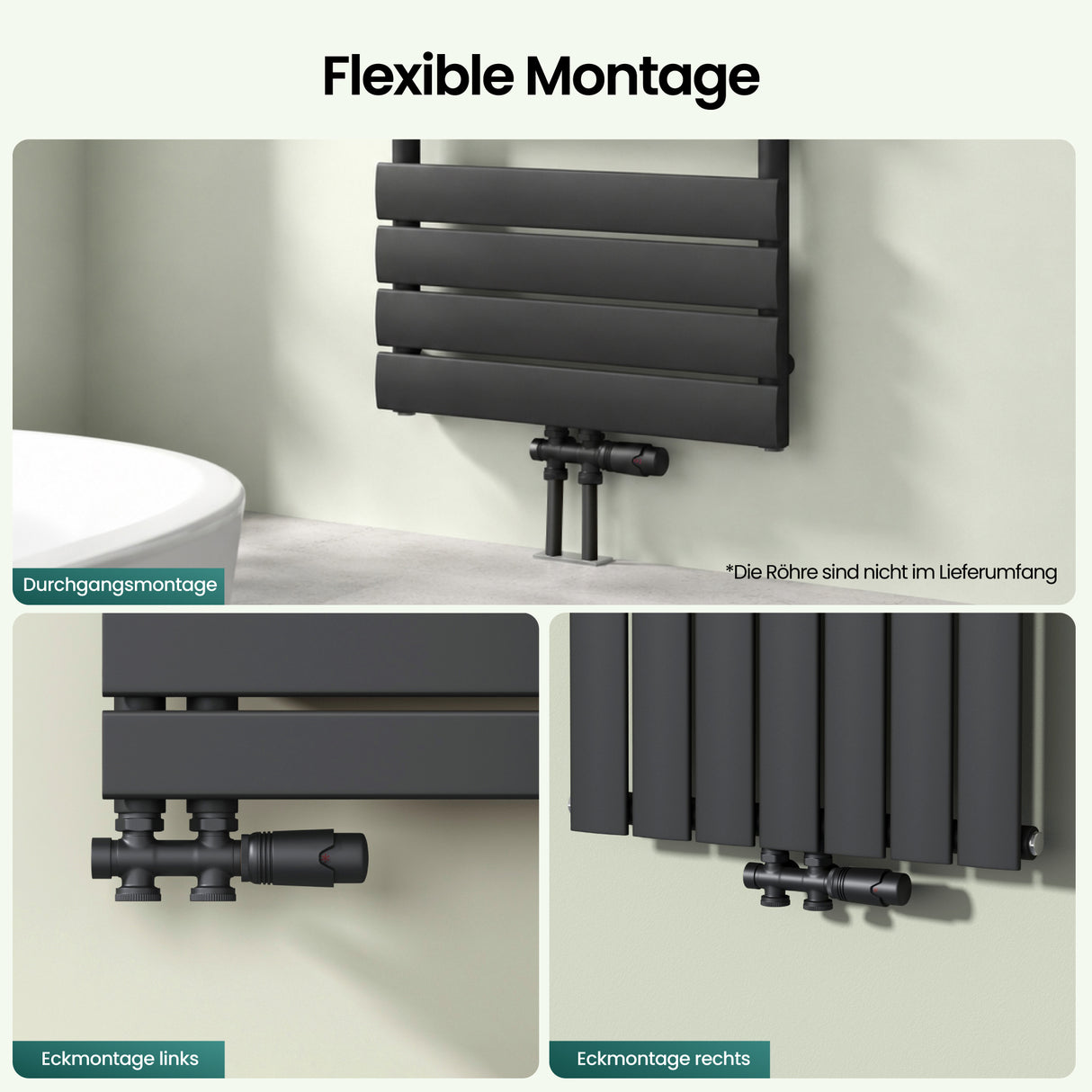 glasvilla Robinet de Radiateur avec Régulateur et Réglage de la Température de 6° à 28° Robinet Thermostatique