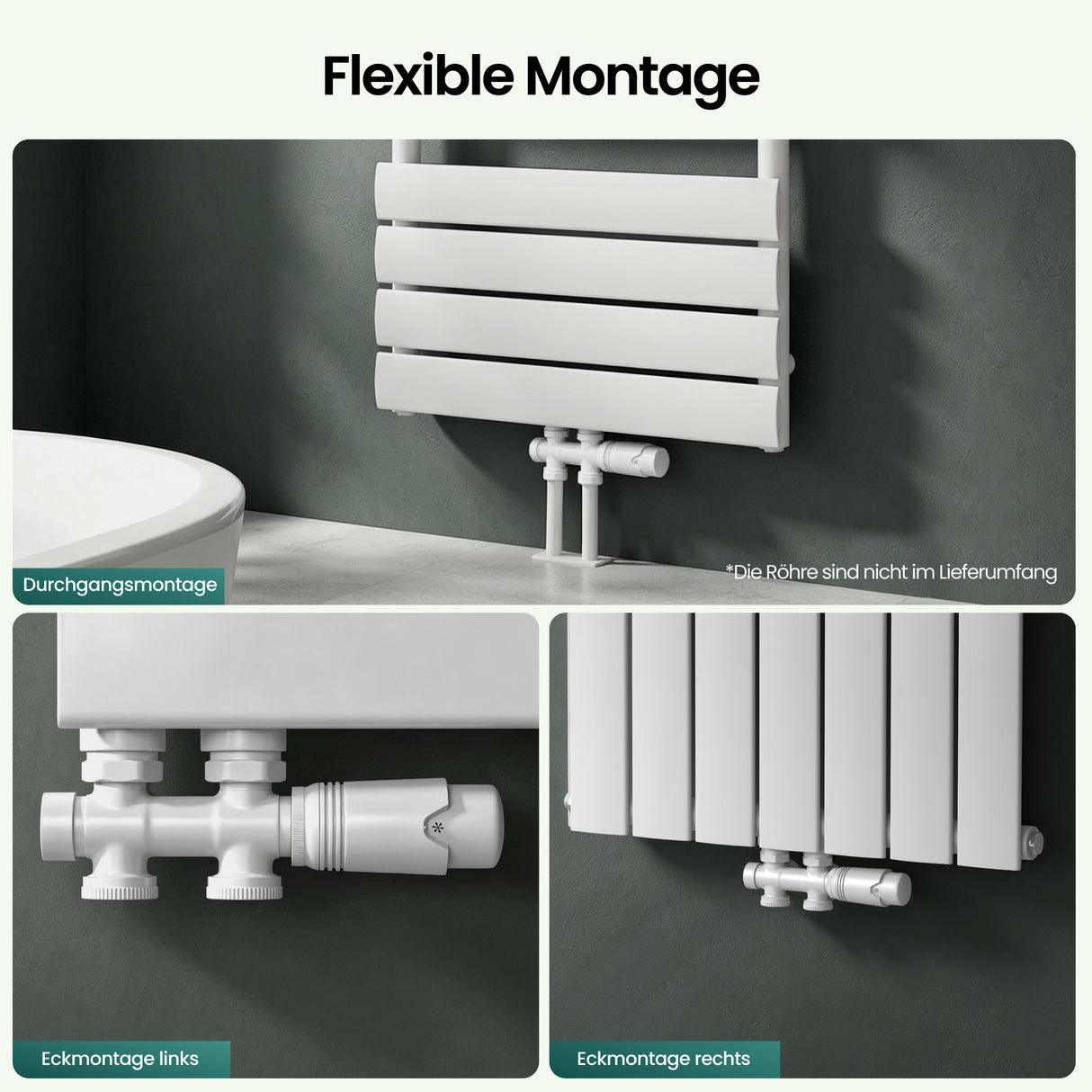 glasvilla Robinet de Radiateur avec Régulateur et Réglage de la Température de 6° à 28° Robinet Thermostatique