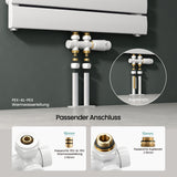 glasvilla Robinet de Radiateur avec Régulateur et Réglage de la Température de 6° à 28° Robinet Thermostatique