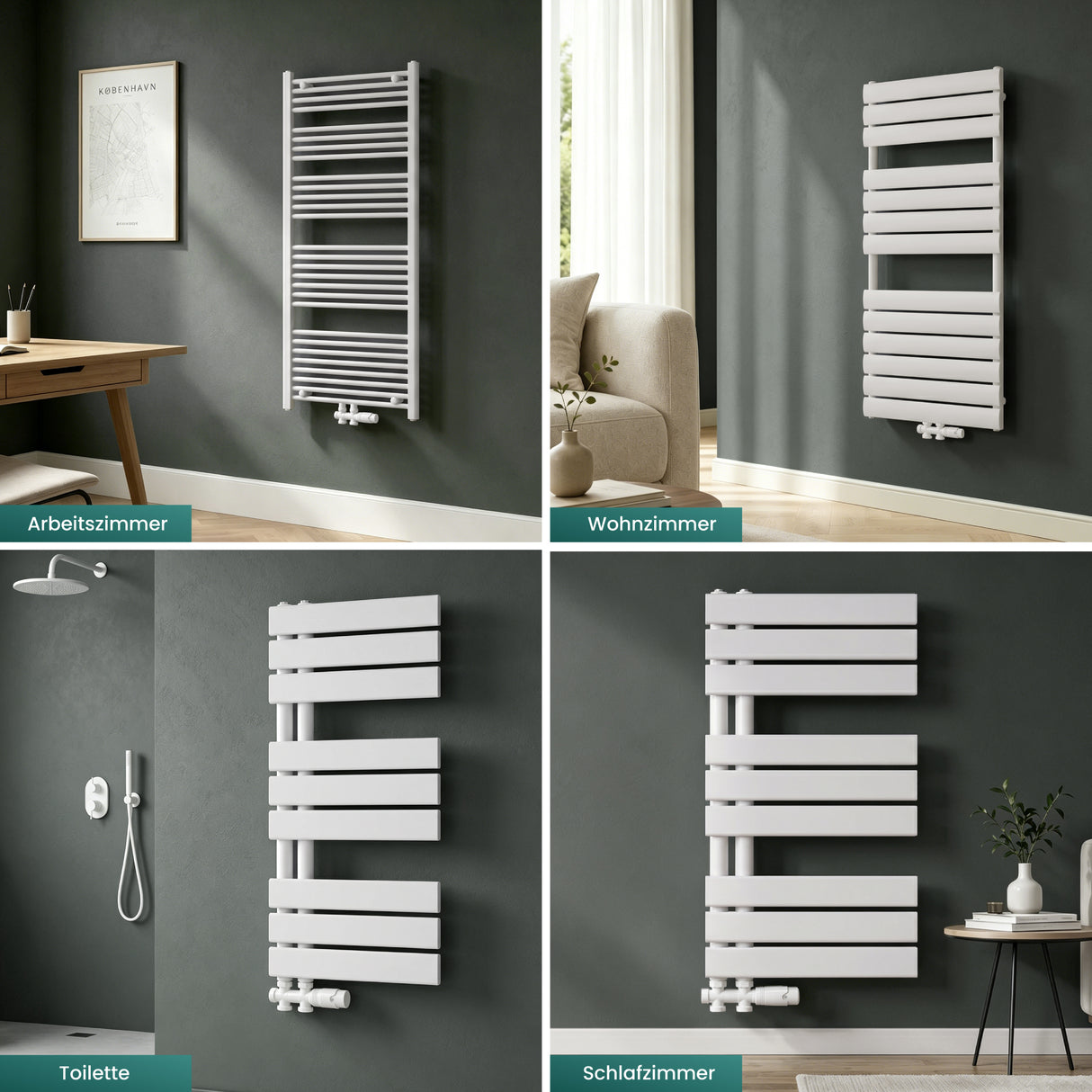 glasvilla Robinet de Radiateur avec Régulateur et Réglage de la Température de 6° à 28° Robinet Thermostatique