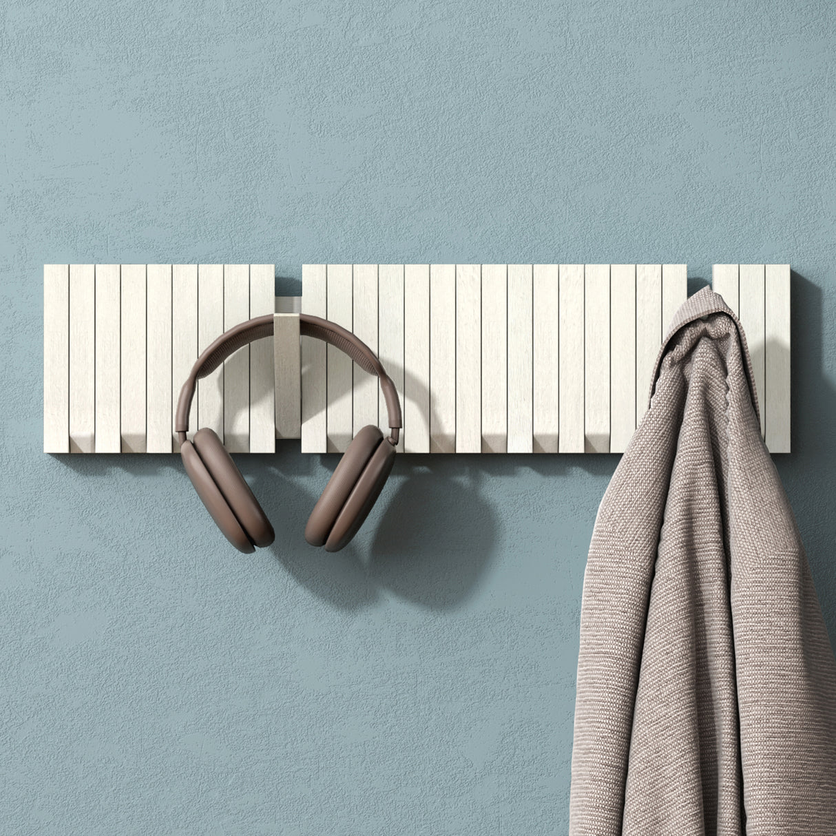 glasvilla Appendiabiti da Parete in Legno, Attaccapanni da Muro Moderno per Camera da Letto, Ingresso, Studio con Gancio Pieghevole e Salvaspazio, Twigro-01