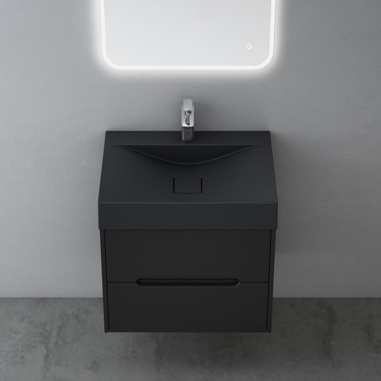 glasvilla Badmöbel-Set  Badezimmermöbel Waschbeckenunterschrank mit Softclose Schubladen inkl. Mineralguss Waschbecken Yoga