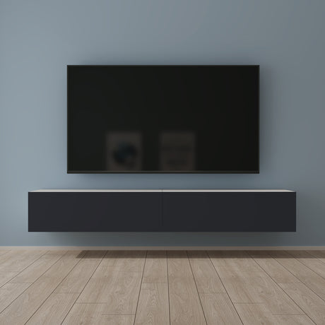 glasvilla Fernsehtisch Fernsehschrank TV Schrank Verdeckter Griff mit Soft-Close Lowboard Hängeschrank für Wohnzimmer Fernsehschrank02