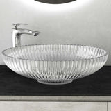 glasvilla Lavabo da Appoggio in Vetro Lavandino Bagno da Appoggio in Vetro Ovale