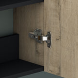 glasvilla Armoire Latérale de Salle de Bain avec 2 Portes et 4 Compartiments Étagère de Salle de Bain Armoire Polyvalente Armoire de Salle de Bain LTH 35x20x120 cm Verona