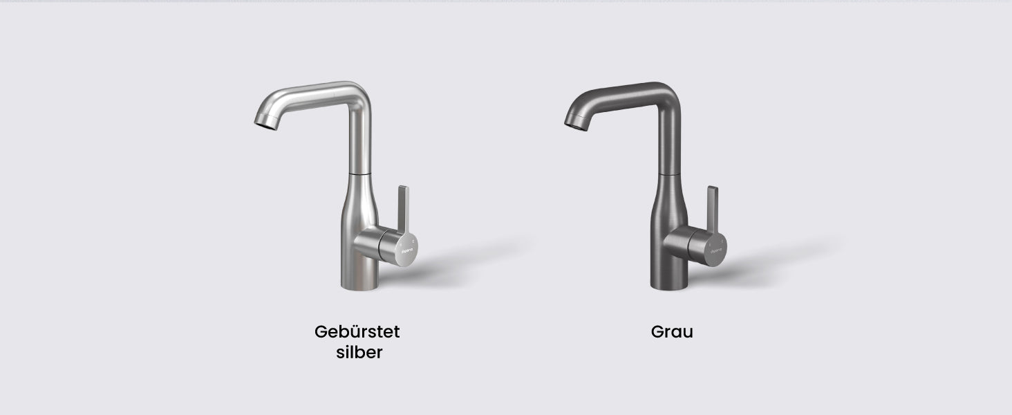 glasvilla Wasserhahn Küche Küchenarmatur mit Brause Ausziehbar, Küchenwasserhahn 360°Schwenkbar, Mischbatterie Spültischarmatur aus Edelstahl Turnix-04