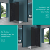 glasvilla Duschwand für Dusche Duschabtrennung Walk-In Dusche ESG-Sicherheitsglas 8mm NANO Glas BRAM1 & Bram3 Bremen1VG