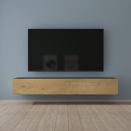 glasvilla Fernsehtisch Fernsehschrank TV Schrank Verdeckter Griff mit Soft-Close Lowboard Hängeschrank für Wohnzimmer Fernsehschrank02