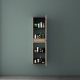 glasvilla Armoire Latérale de Salle de Bain avec 2 Portes et 4 Compartiments Étagère de Salle de Bain Armoire Polyvalente Armoire de Salle de Bain LTH 35x20x120 cm Verona