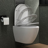 glasvilla Wand WC spülrandlos Schwarz Hänge WC spülrandlos Toilette WC mit Sitz Softclose