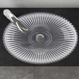 glasvilla Lavabo da Appoggio in Vetro Lavandino Bagno da Appoggio in Vetro Ovale