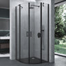 glasvilla Duschabtrennung Viertelkreis con 2 puertas abatibles ducha ESG-Sicherheitsglas Nano-Beschichtung Ravenna52K Schwarz
