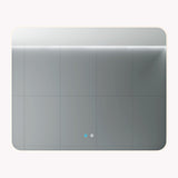 glasvilla Miroir Mural de Salle de Bain Miroir de Salle de Bain LED avec Interrupteur Tactile Antibuée Couche Antibuée