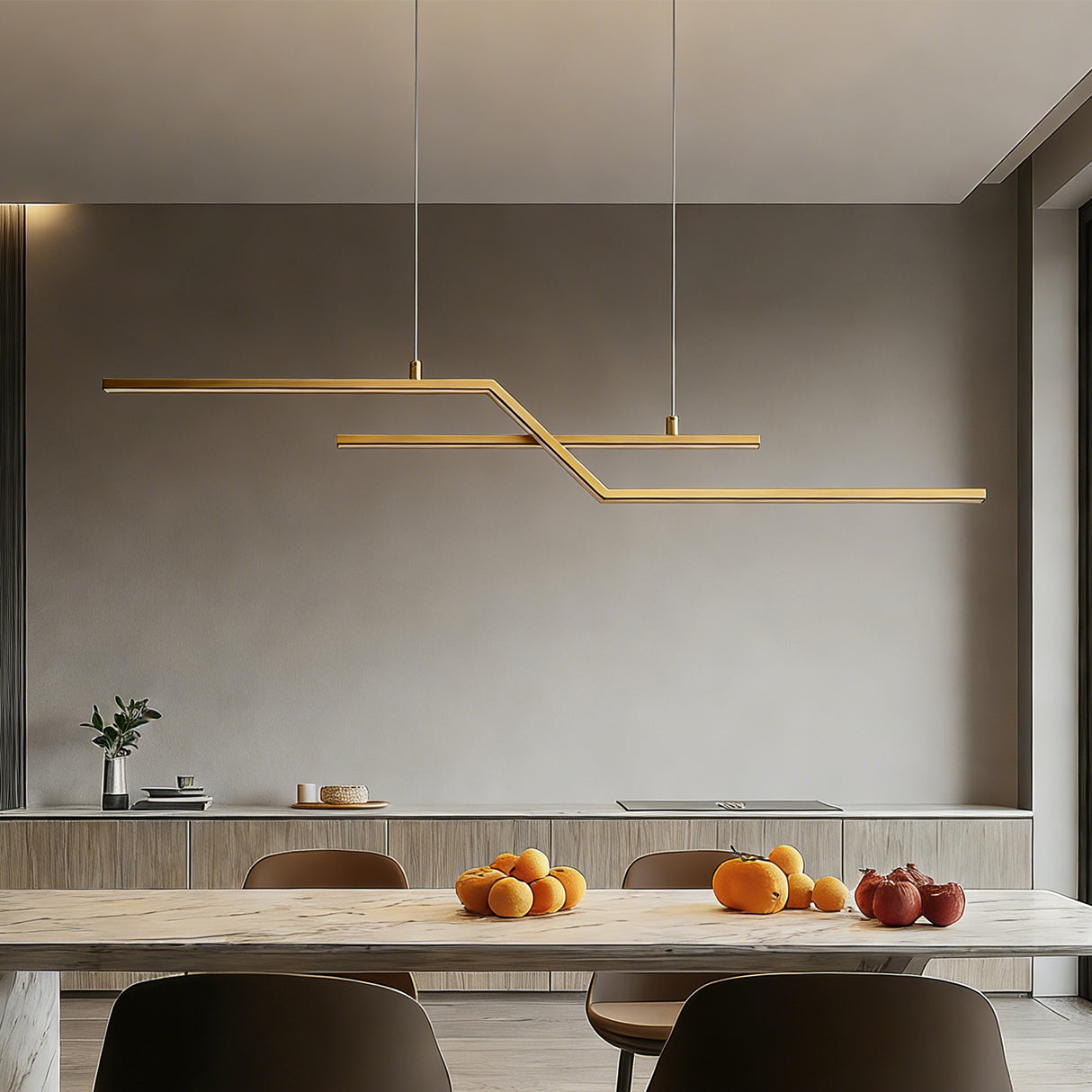 glasvilla Pendelleuchte 105cm LED Hängelampe Linear design 3000K/4000K/6000K Verstellbares Kabel 18W Hängeleuchte Alivetta7085