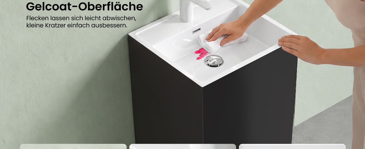 Lavabo sur pied Glasvilla Design Col34 en fonte minérale