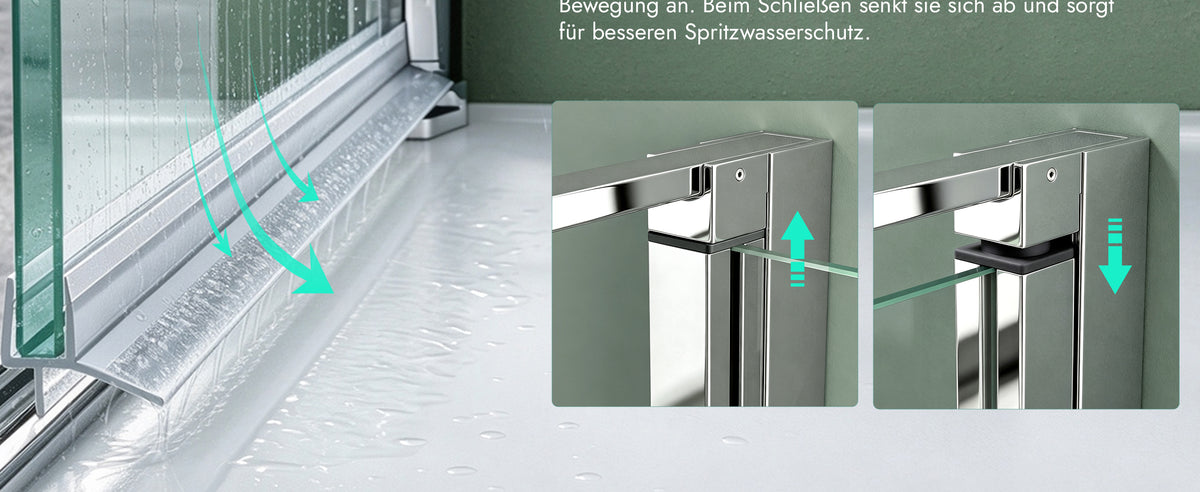 cabine de douche en verre paroi de douche verre de sécurité ESG 8mm revêtement Nano mécanisme de levage et d'abaissement Rav37-Plus
