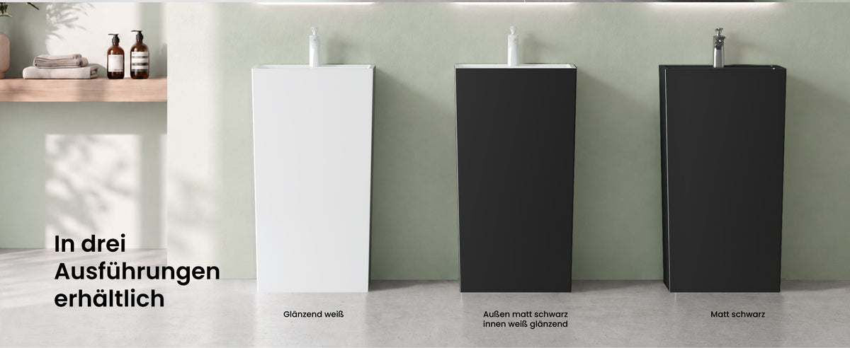 Lavabo sur pied Glasvilla Design Col34 en fonte minérale