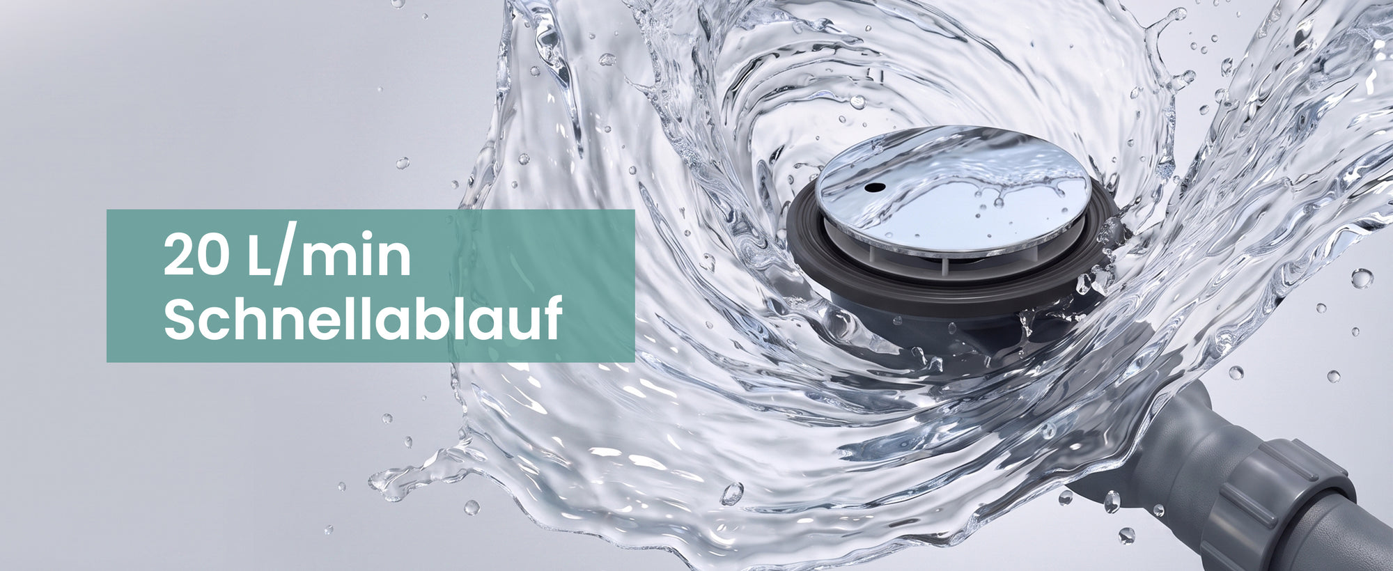 glasvilla Dusche Ablaufgarnitur für Duschwanne Duschtasse Abfluss Ablauf Siphon