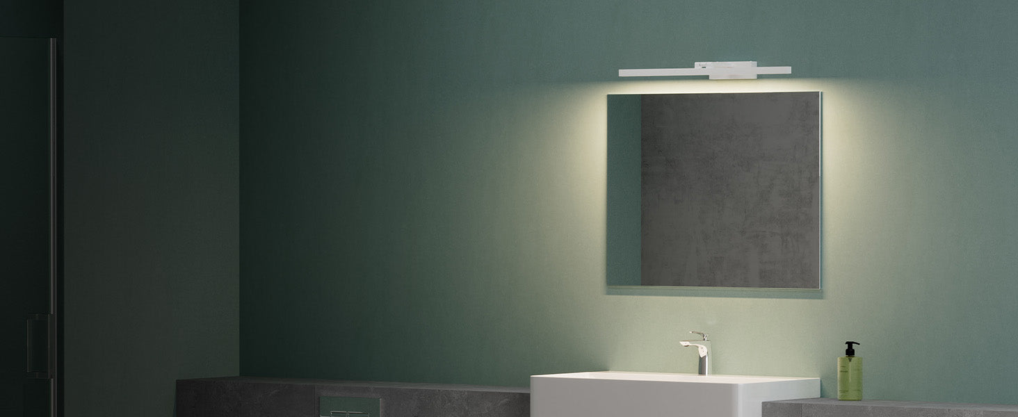 glasvilla Lampe de Salle de Bain LED pour Miroir | Lampe de Miroir 4000K pour Salle de Bain | Applique LED 9W Rotatif à 180° Strahlenschön